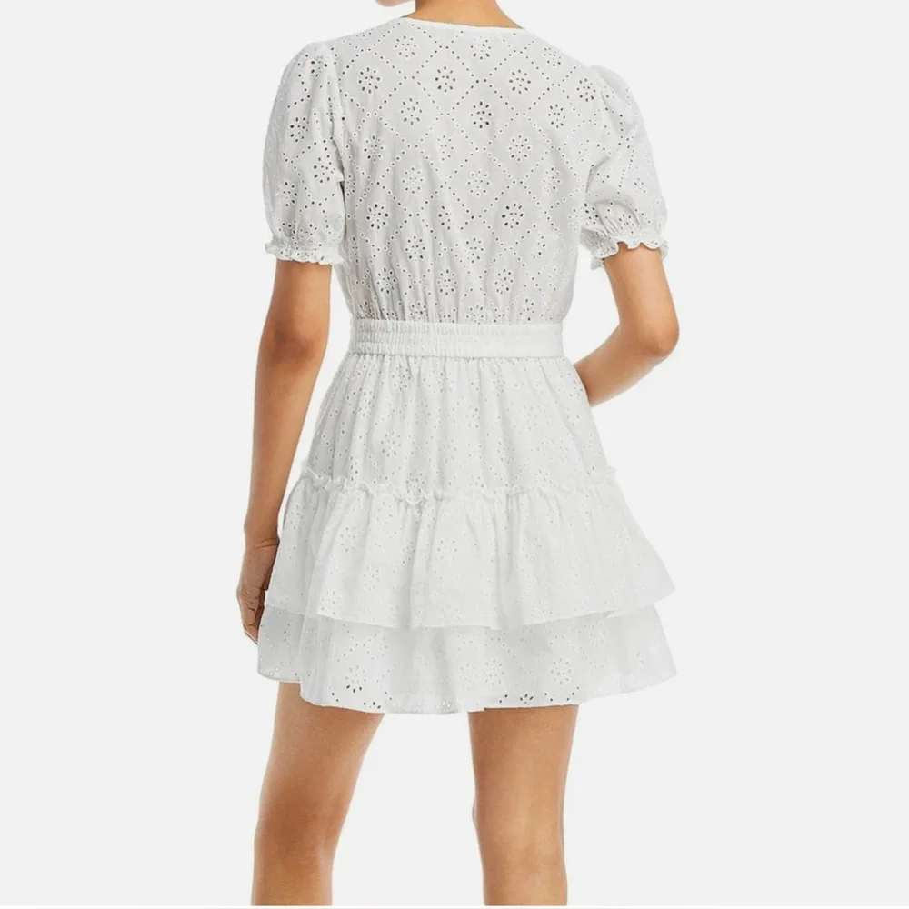 NWT WAYF Reese Smocked-Waist Tiered Mini Dress Size XS - Picture 2 of 5